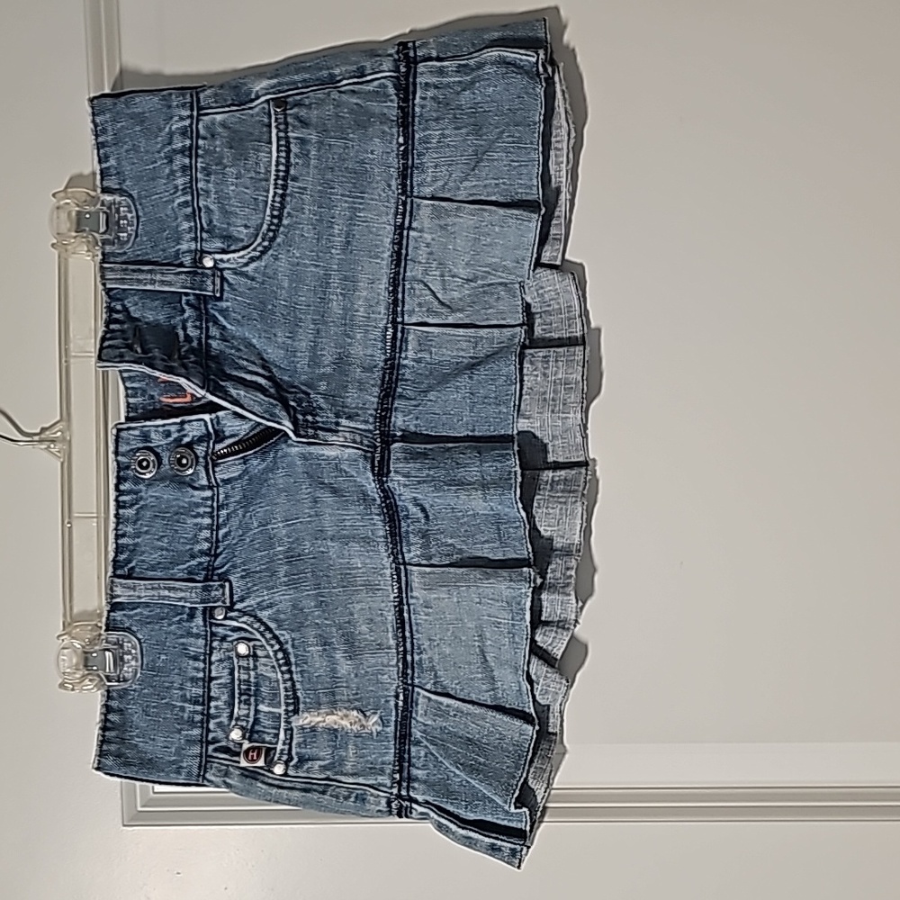 Denim mini skirt
